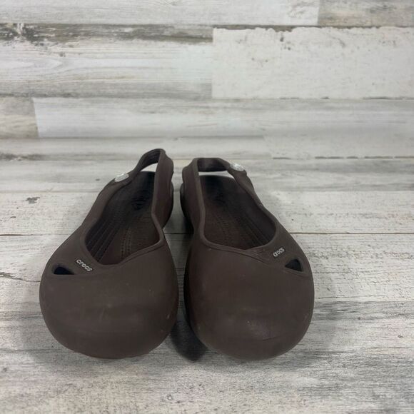 Crocs Womens Olivia Slingback Flats Comfort Ballet‎ Shoes Brown Size 8 - Picture 4 of 7